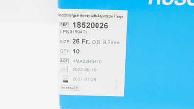 Teleflex 18520026 Nasopharyngeal Airway W/Adjustable Flange, 26Fr - Box of 10